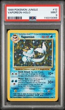 1999 POKEMON JUNGLE #12 VAPOREON-HOLO PSA 9 picture
