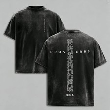 Christian Shirts for Men Vintage Religious Cross Bible Verse T-Shirt Jesus Faith picture