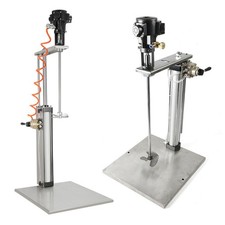 5 Gallon Paint Air Power Mixer With Air Lift Pail Pneumatic Lift & Power+Stand picture
