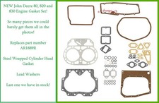 AR1889R * John Deere 80 830 Engine Gasket Set * Lead Washers * Steel Wrapped picture