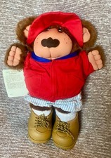 Cabbage Patch Kids Teddy Bear Cub Furskins Hank Spitball Baseball Bear NICE picture