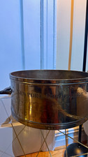 19th Century Antique Brass Half Bushel Measure Newport Shropshire Heavy 37.5 lb picture