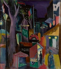 Jan Matulka Paris c. 1925 American Modernist Cityscape Painting picture
