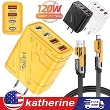 240W Fast Charging USB Type C US Wall Charger For Samsung iPhone Android Phone picture