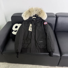 Ｍen's Canada Goose Chilliwack Bomber Black Fur Hood Down Winter Jacket picture