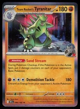 Team Rocket's Tyranitar 096/182 Rare Destined Rivals Pokemon Holo Near Mint picture
