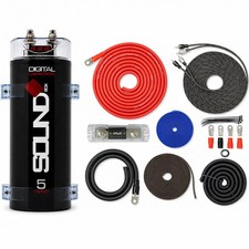 SoundBox 0 Gauge CCA Amplifier Install Wiring Amp Kit & 5 Farad Capacitor picture
