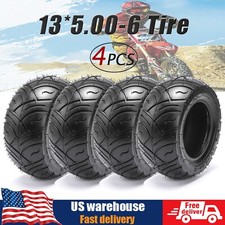 4PC 13x5.00-6 13x5-6 Street Tubeless Tires For 6