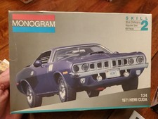 Monogram 1/24th Scale Model Kit New Open Box Complete 1971 Hemi Cuda picture