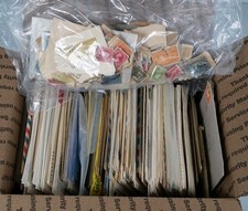 US & Worldwide 5-10Lb Box Lots of Stamps, Kiloware, Covers, Postcards & Ephemera picture