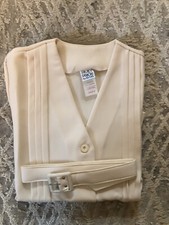 VTG Family Fashion By Avon Top/ Jacket Long Sleeve Button Up Ivory Size 13/14new picture