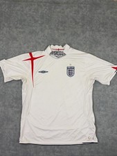 England Soccer Jersey Mens XL White Umbro X-Static National Team Football picture
