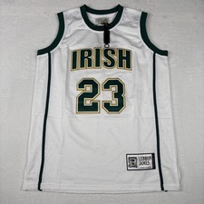 NWT Headgear Classics Lebron James St Vincent St Mary Irish HS White Jersey Lg picture