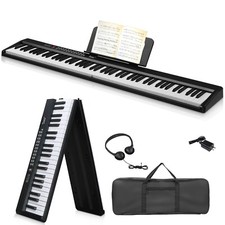🎸FAST, 🎸88 Key Foldable Electric Piano/Keyboard +Weighted +Case picture