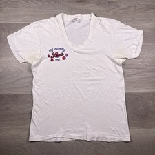 Vintage 80s White I Love My Mommy Faded T-Shirt Size M Mens picture