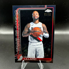2025-26 Topps Chrome Update Trail Blazers Damian Lillard #46 Black Refractor /10 picture