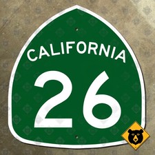 California State Route 26 highway marker road sign 1964 Valley Springs 11x12 picture