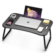 Ruxury Folding Lap Desk Bed Laptop Table Tray, Breakfast Large, Black picture