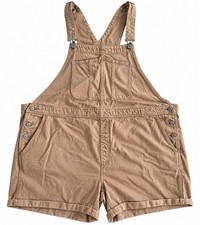 Old Navy 100% Cotton Short Overalls Women's 4X Rolled Cuff Utility Shorts picture