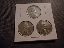 1-set-1943 p-d-s steel lincoln wheat pennies  flip        #nn9 picture