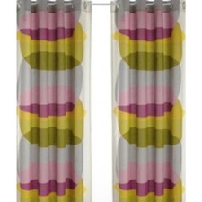 4-IKEA Malin Figur CurtainsGeometric Green Purple Panels set 57x98” Linen cotton picture