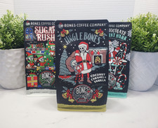 Bones Coffee Holiday Trio LOT of 3 Ground Coffee 12 Oz Medium Roast 🎄 09/26 NEW picture