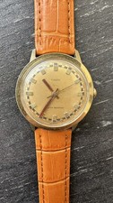 Vintage 1973 Timex Marlin - Champagne Dial Red Hands - Made in Great Britain picture