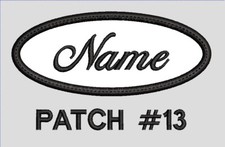 OVAL CUSTOM NAME EMBROIDERED PATCH, IRON ON FAST SHIPPING, USA SELLER picture