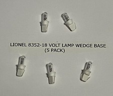 5 Lionel 8352-18-Volt Wedge Base Bulbs For Lionel, MTH & other Passenger Cars picture