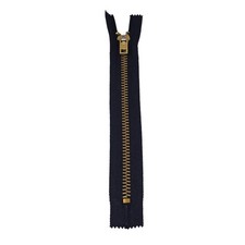 VTG TALON Zipper Metal Navy Blue Brass 7 Inch Cotton USA Rare New Old Stock picture