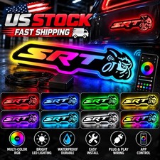 RGB SRT SCAT PACK BEE EMBLEM LED BADGE BLUETOOTH COLOR-CHASING LIGHT FOR DODGE picture