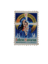 Extremely Rare HTF 1934 Christmas Seal Lutheran Sanitarium Wheatridge, CO USED picture