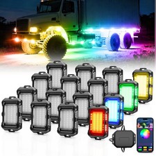 MICTUNING Q2 MAX RGB+IC Rock Lights 16 Pods Bluetooth Control Underglow Neon Kit picture