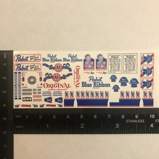 Clear 1:64 Waterslide Decal Ice Cream Truck Quick Bite Pabst Blue Ribbon Beer picture