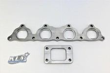 KLM Evo 8/9 Steel Head Flange with KLM T3 Open Turbo Flange Combo 1018 Steel picture