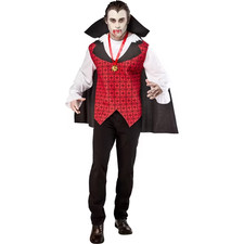 Men's Vampire Halloween Costume Adult Gothic Horror Party Cosplay Outfit M/L picture