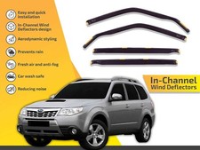 Wind Deflectors In Channel For Forester 2009-2013 4-Pcs Sun Visors Rain Guard picture