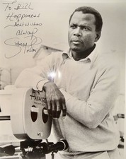 Vintage Signed Photo 💥Sidney Poitier💥 Inscribed 