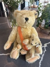 Vintage 1981 Steiff Mama Baby Teddy Bear Set 0155/38 Mohair Ltd Ed 3675 picture