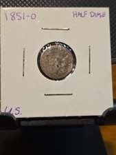 1851-O Seated Bust Half Dime Scratches. picture
