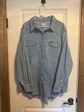 Retro wrangler denim pearl snap shirt women picture