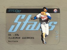 2003 Donruss Studio VLADIMIR GUERRERO Stars PLATINUM Die-Cut Insert #ed/25 picture
