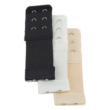 More of Me to Love Bra Stretch Extender 3Pack - Black, White, Beige - 2/3/4-Hook picture