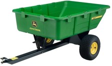 John Deere 650lb 10 cu. ft. Tow Behind Poly Utility Cart Haul Mulch Hitch Pin picture