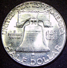 1962-P BU Uncirculated Franklin Silver Half Dollar HD25 picture