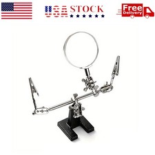 Helping Third Hand Magnifier Soldering Stand Clamp Holder Alligator Clip Tool picture