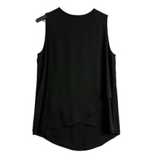 NWT Chico’s Classic Layer Jade Tank Top Curved Hem Black - 0 Small picture