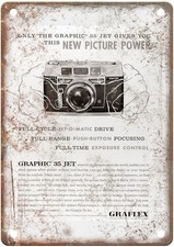 1961 Graflex Vintage Film Camera Advertisement Retro Look Metal Sign C1092 picture