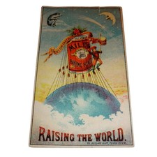 Vintage Miles Premium Baking Powder Trade Card Raising The World Philadelphia PA picture
