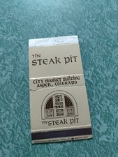 Vintage Matchbook Ephemera Collectible J7 Aspen Colorado steak pit picture